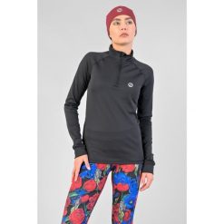 Bluza Coldproof Ocieplana Zip Damska Nessi Sportswear. Czarne bluzy damskie NESSI SPORTSWEAR, bez wzorów, bez kaptura. Za 499.00 zł.