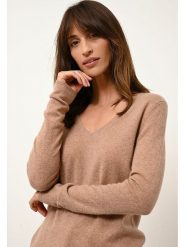 Just Cashmere Kaszmirowy sweter "Joan" w kolorze karmelowym rozmiar: XL. Brązowe swetry klasyczne damskie Just Cashmere, xl, z kaszmiru, bez kołnierzyka. Za 367.22 zł.