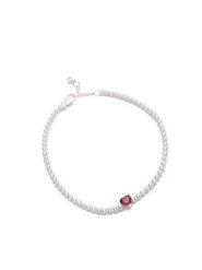Pandora Srebrna bransoletka z kryształami rozmiar: 18 cm. Szare bransoletki damskie Pandora, srebrne. Za 312.58 zł.