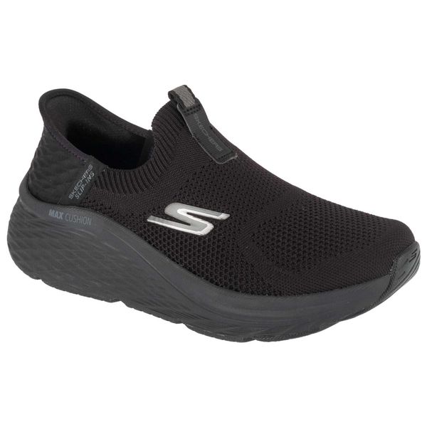 Buty do biegania damskie, Slip-Ins Max Cushioning Elite 2.0. Czarne obuwie sportowe damskie Skechers, bez zapięcia, do biegania, Skechers Sport. Za 429.99 zł.