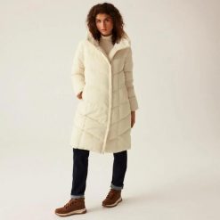 Parka damska Regatta Nurie. Białe parki damskie Regatta, s, z materiału, z kapturem. Za 333.50 zł.