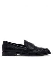 Badura Lordsy LILAC-SLT152SK Czarny. Czarne półbuty damskie Badura, bez wzorów, ze skóry, bez obcasa, bez zapięcia. Za 349.99 zł.