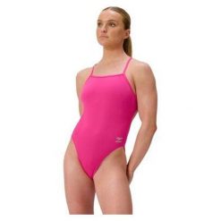 Strój kąpielowy damski Speedo Fl Solid V-Back 2.0 Af. Czerwone stroje jednoczęściowe Speedo, bez wzorów, z materiału. Za 239.99 zł.