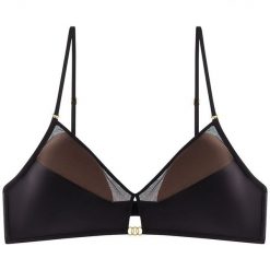 Biustonosz z miękkimi wkładkami do codziennego użytku Ayumu. Brązowe biustonosze Intica, bez wzorów, z materiału. Za 149.00 zł.