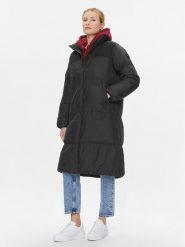 Tommy Hilfiger Płaszcz zimowy New York WW0WW39749 Czarny Relaxed Fit. Czarne płaszcze damskie Tommy Hilfiger, na zimę, xs, bez wzorów, z syntetyku, bez kaptura. Za 939.99 zł.
