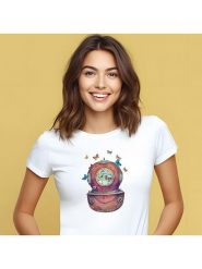 WOOOP Koszulka "Inner space square" w kolorze białym rozmiar: L. Białe bluzki damskie Wooop, l, bez wzorów, bez kołnierzyka, bez ramiączek. Za 56.99 zł.