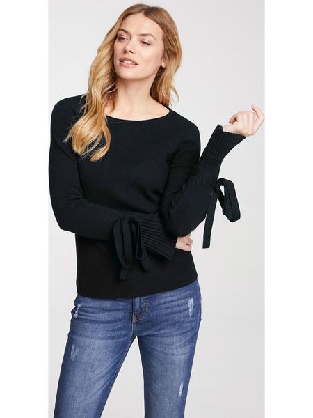 Heine Sweter w kolorze czarnym rozmiar: 36. Czarne swetry klasyczne damskie Heine, bez kołnierzyka. Za 69.95 zł.