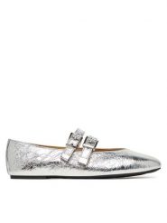 MICHAEL Michael Kors Baleriny Rowen Flex Ballet 40R6RWFP1M Srebrny. Szare balerinki damskie MICHAEL Michael Kors, bez wzorów, ze skóry. Za 659.99 zł.