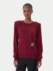 Simona Corsellini Sweter A25CPMGE0301 Czerwony Regular Fit. Czerwone swetry klasyczne damskie SIMONA CORSELLINI, xs, z wełny, bez kołnierzyka. Za 799.99 zł.