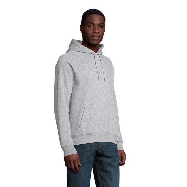 Bluza Unisex Stellar Melange Dla Dorosłych. Szare bluzy damskie SOL'S, l, bez wzorów, z bawełny, z kapturem. Za 147.99 zł.