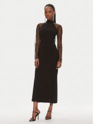 KARL LAGERFELD Sukienka koktajlowa 240W1303 Czarny Slim Fit. Czarne sukienki damskie KARL LAGERFELD, bez wzorów, z wiskozy, wizytowe, bez ramiączek. Za 1,569.00 zł.