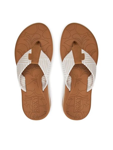 Roxy Japonki ARJL100899 Écru. Klapki damskie Roxy, bez wzorów, z materiału, bez obcasa, bez zapięcia. Za 119.99 zł.