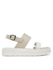 Calvin Klein Jeans Sandały V4A2-82053-0371A M Beżowy. Brązowe sandały dziewczęce Calvin Klein Jeans, z jeansu, bez obcasa, bez zapięcia. Za 249.99 zł.