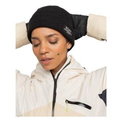 Czapka z dzianiny dla Kobiety FOLKER Czarny. Czarne czapki damskie Roxy, na zimę, bez wzorów, z dzianiny. Za 119.00 zł.