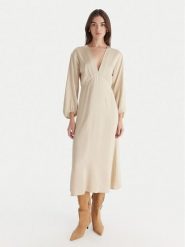 ViCOLO Sukienka koktajlowa TF0250 Beżowy Regular Fit. Brązowe sukienki damskie ViCOLO, bez wzorów, z wiskozy, wizytowe, bez ramiączek. Za 349.99 zł.