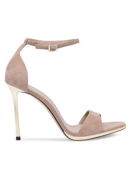 Eva Minge Sandały JEANNETTE-2513-1-1 Beżowy. Brązowe sandały damskie Eva Minge, bez wzorów, ze skóry, bez obcasa, na szpilce, bez zapięcia. Za 299.99 zł.