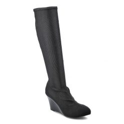 Czarne Kozaki Massimo Poli Damskie Eleganckie Buty. Czarne kozaki damskie Massimo POLI, ze skóry, bez obcasa, na koturnie, bez zapięcia. Za 289.00 zł.