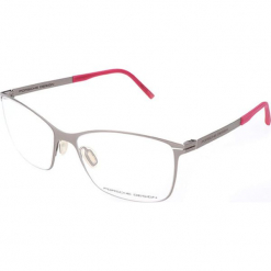 Oprawki "P8262" w kolorze szaro-różowym. Czerwone okulary przeciwsłoneczne damskie Porsche Design, Bobbi Brown. W wyprzedaży za 229.95 zł.