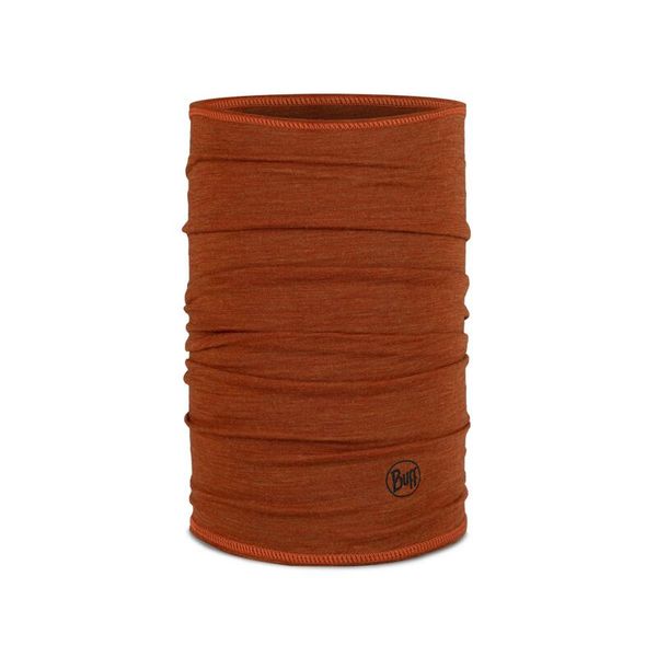 Chusta wielofunkcyjna z wełny merynosów Buff Merino Lightweight. Brązowe chusty damskie Buff, bez wzorów, z materiału. Za 129.90 zł.
