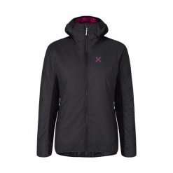 Kurtka ocieplana damska Montura Eiger Jacket Woman z kapturem. Czarne kurtki damskie MONTURA, bez wzorów, z kapturem. Za 599.99 zł.