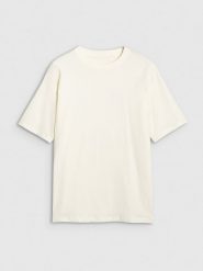 4F T-shirt oversize gładki damski - biały L. Białe t-shirty damskie 4F, l, bez wzorów, z bawełny, bez kołnierzyka. W wyprzedaży za 39.99 zł.