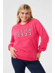 KAFFE curve Bluza w kolorze różowym rozmiar: XL. Różowe bluzy damskie KAFFE curve, xl, bez wzorów, bez kaptura. Za 86.99 zł.