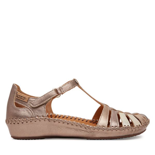 Sandały Pikolinos. Czerwone sandały damskie Pikolinos, bez wzorów, bez obcasa, na płaskiej podeszwie, bez zapięcia. Za 519.99 zł.