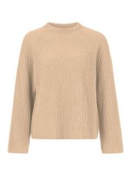 Rich & Royal Sweter w kolorze beżowym rozmiar: L. Brązowe swetry klasyczne damskie Rich & Royal, l, ze splotem, bez kołnierzyka. Za 131.74 zł.