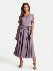 Swing Sukienka koktajlowa 5AH16300 Fioletowy Regular Fit. Fioletowe sukienki damskie Swing, bez wzorów, z syntetyku, wizytowe, bez ramiączek. Za 449.99 zł.