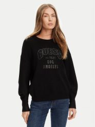 Guess Sweter W5YR26 Z26I2 Czarny Regular Fit. Czarne swetry klasyczne damskie Guess, s, z wiskozy, bez kołnierzyka. Za 299.99 zł.