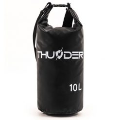 Worek wodoodporny, torba wodoszczelna, plecak turystyczny na deskę SUP 10L. Czarne torby sportowe THUNDER, bez wzorów, z materiału. Za 30.00 zł.