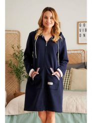 Doctor Nap Szlafrok w kolorze granatowym rozmiar: S. Niebieskie szlafroki damskie Doctor Nap, bez wzorów, bez kaptura. Za 171.95 zł.