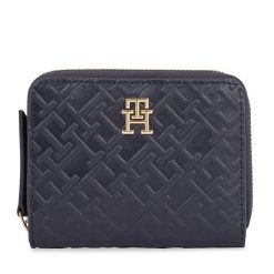 Portfel Tommy Hilfiger. Niebieskie portfele damskie Tommy Hilfiger, bez wzorów. Za 239.99 zł.
