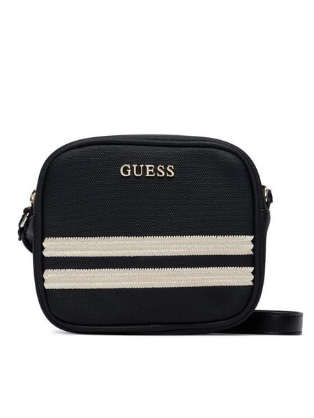 Guess Torebka V6YZ10 W3784 Czarny. Czarne listonoszki damskie Guess, z aplikacjami, z materiału, bez dodatków. Za 264.99 zł.