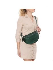 Lia Biassoni Skórzana saszetka "Scaffaiolo" w kolorze zielonym - 31 x 20 x 1 cm rozmiar: onesize. Zielone nerki i saszetki damskie Lia Biassoni, bez wzorów, z materiału. Za 173.99 zł.