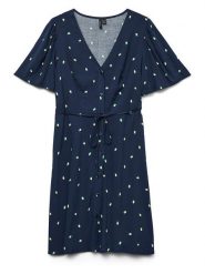 Vero Moda Sukienka w kolorze granatowym rozmiar: L. Niebieskie sukienki damskie Vero Moda, bez wzorów, z wiskozy, klasyczne, bez ramiączek. Za 104.89 zł.