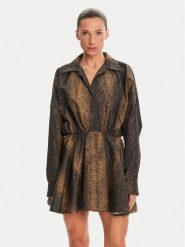 NORMA KAMALI Sukienka codzienna ST4243PHA71302 Brązowy Relaxed Fit. Brązowe sukienki damskie Norma Kamali, bez wzorów, z syntetyku, bez ramiączek. Za 799.99 zł.