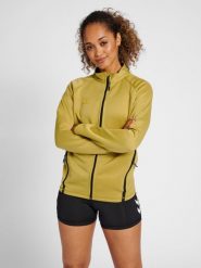 Bluza do piłki ręcznej damska Hummel Cima XK zapinana na zamek. Czarne bluzy damskie Hummel, na wiosnę, xl, bez wzorów, z dresówki, bez kaptura. Za 229.30 zł.