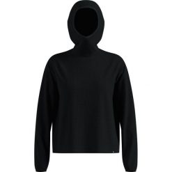 Bluza z kapturem Odlo Mid layer hoody CUBIC. Czarne bluzy damskie ODLO, l, bez wzorów, z materiału, z kapturem. Za 225.49 zł.