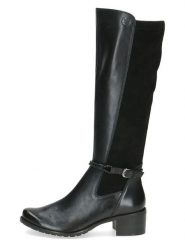 Caprice Skórzane kozaki w kolorze czarnym rozmiar: 40,5. Czarne kozaki damskie Caprice, na zimę, ze skóry, bez obcasa, bez zapięcia. Za 347.99 zł.