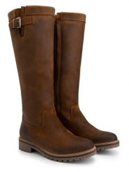 TRAVELIN' Skórzane kozaki "Daneborg" w kolorze jasnobrązowym rozmiar: 40. Brązowe kozaki damskie Travelin', na zimę, z wełny, bez obcasa, bez zapięcia. Za 484.31 zł.