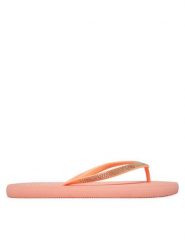 Guess Japonki E5GZ05BB00F Pomarańczowy. Brązowe klapki damskie Guess, z aplikacjami, z tworzywa sztucznego, bez obcasa, bez zapięcia. Za 109.99 zł.