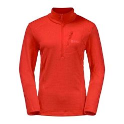 Bluza Damska Kolbenberg. Czerwone bluzy damskie Jack Wolfskin, bez wzorów, bez kaptura. Za 305.99 zł.