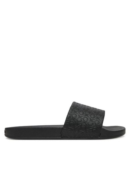 Calvin Klein Klapki Pool Slide Mono HW0HW02541 Czarny. Czarne klapki damskie Calvin Klein, bez wzorów, z materiału, bez obcasa, bez zapięcia. Za 219.99 zł.