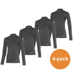 Koszulka termoaktywna Heat Keeper z długim rękawem damska Premium 4-pak. Czarne koszulki damskie HEAT KEEPER, m, bez wzorów, bez kołnierzyka, bez ramiączek. Za 303.99 zł.