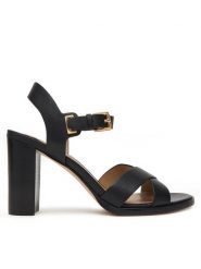 LAUREN RALPH LAUREN Sandały Emeryn 802P04435001 Czarny. Czarne sandały damskie Lauren Ralph Lauren, bez wzorów, ze skóry, bez obcasa, na słupku, bez zapięcia. Za 769.99 zł.