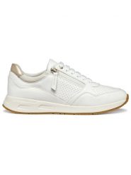 Geox Sneakersy "Bulmya" w kolorze białym rozmiar: 39. Białe obuwie sportowe damskie Geox, bez zapięcia. Za 329.42 zł.