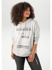 Aniston Bluza w kolorze jasnoszarym rozmiar: 44. Szare bluzy damskie Aniston, bez wzorów, z kapturem. Za 121.80 zł.