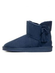 ISLAND BOOT Botki zimowe "Cullen" w kolorze granatowym rozmiar: 37. Niebieskie botki damskie Island Boot, na zimę, z materiału, bez obcasa, bez zapięcia. Za 130.99 zł.