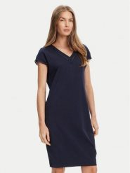 Tatuum Sukienka codzienna Kokena T2509.210 Granatowy Regular Fit. Niebieskie sukienki damskie TATUUM, bez wzorów, z bawełny, bez ramiączek. Za 179.99 zł.